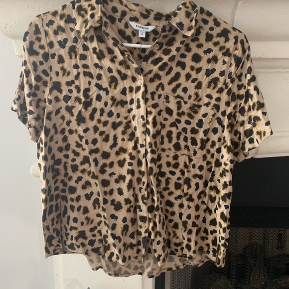 Leopard Print Button Down Shirt - Picture 2 of 2